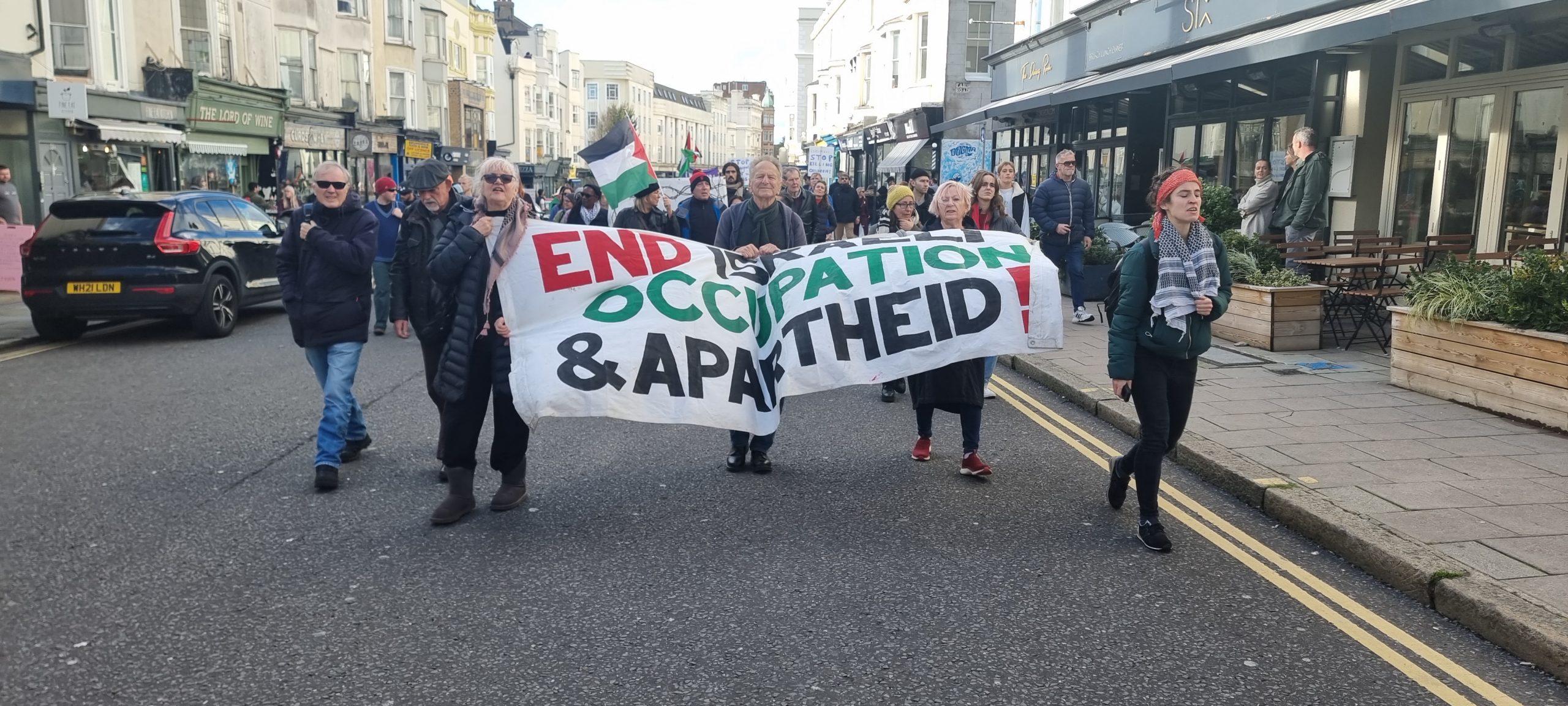 Coverahe of Brighton Gaza Ceasefire Demonstration. Sunday 5th November 2023